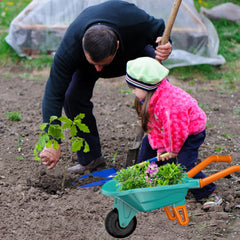 Qtioucp short-handled wooden tools fit small hands for garden tasks.