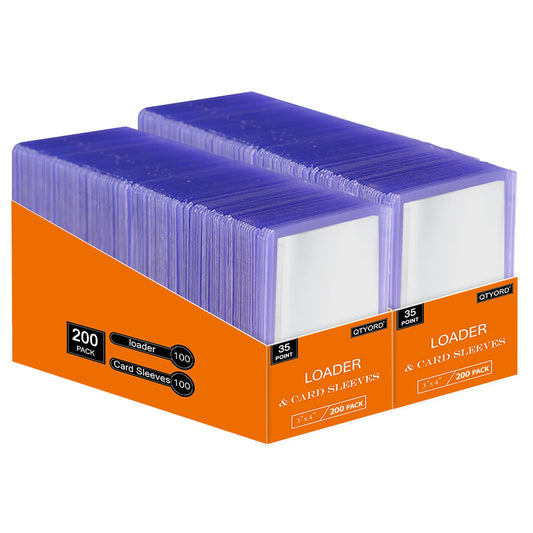 QTYORD 3x4 card loaders for baseball cards offer clear protection and visibility.