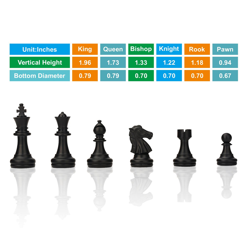 QuadPro magnetic chess pieces on board providing stable play