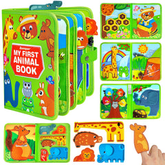 Quanquer Animal Busy Book front cover inviting screen-free learning for toddlers