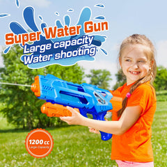 Quanquer two-pack water blaster refill-friendly design boosts playtime.