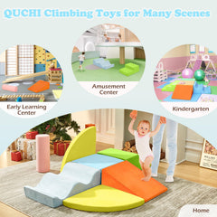 QUCHI fabric blocks use soft foam and stitched seams for kid-friendly safety.