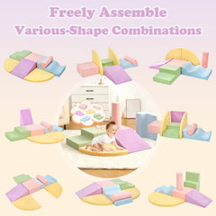 QUCHI toddler climbing blocks stack-play highlights versatile configurations