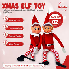 Quebec Naughty Elf Set elvie figure ideal for imaginative stories and shelf decor.