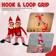 Quebec Naughty Elf Set vinyl faces add cheerful character to play scenes.