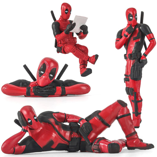 Queediz anime figures 4pcs colorful front-view display for bright desk decor.