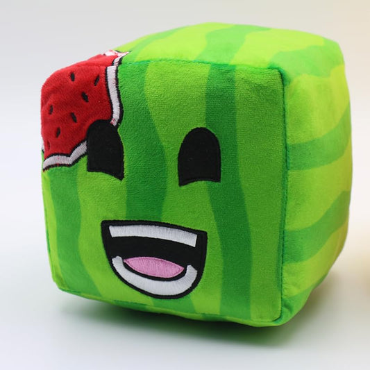 QueenKa Sunny and Melon plush front view, soft skin-friendly fabric for cozy decor.