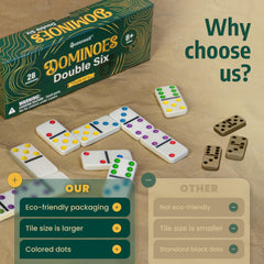 Queensell domino travel gift case for portable family fun on the go