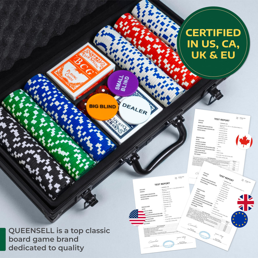 Queensell dealer and blind buttons simplify game setup