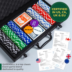 Queensell dealer and blind buttons simplify game setup