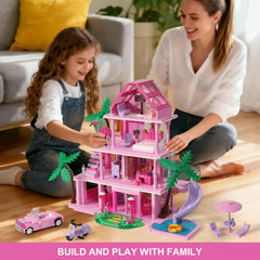 QUENTINAG Dream Girls House lounge chairs and flamingo decorate cozy corners.
