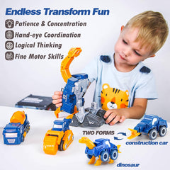 QUERCITRON Construction Trucks Toy Wheel Loader magnetic links for quick part swaps
