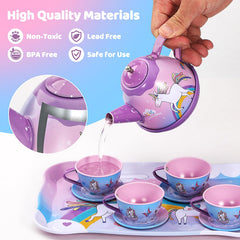 Quiet Flower 55pcs set includes dessert plates and accessories for festive play.