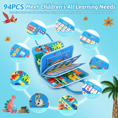 Quiet Flower Busy Board Velcro pages for modular learning setup.