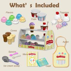 Quimsity ice cream toppings arranged for creative flavor combos and fine motor practice