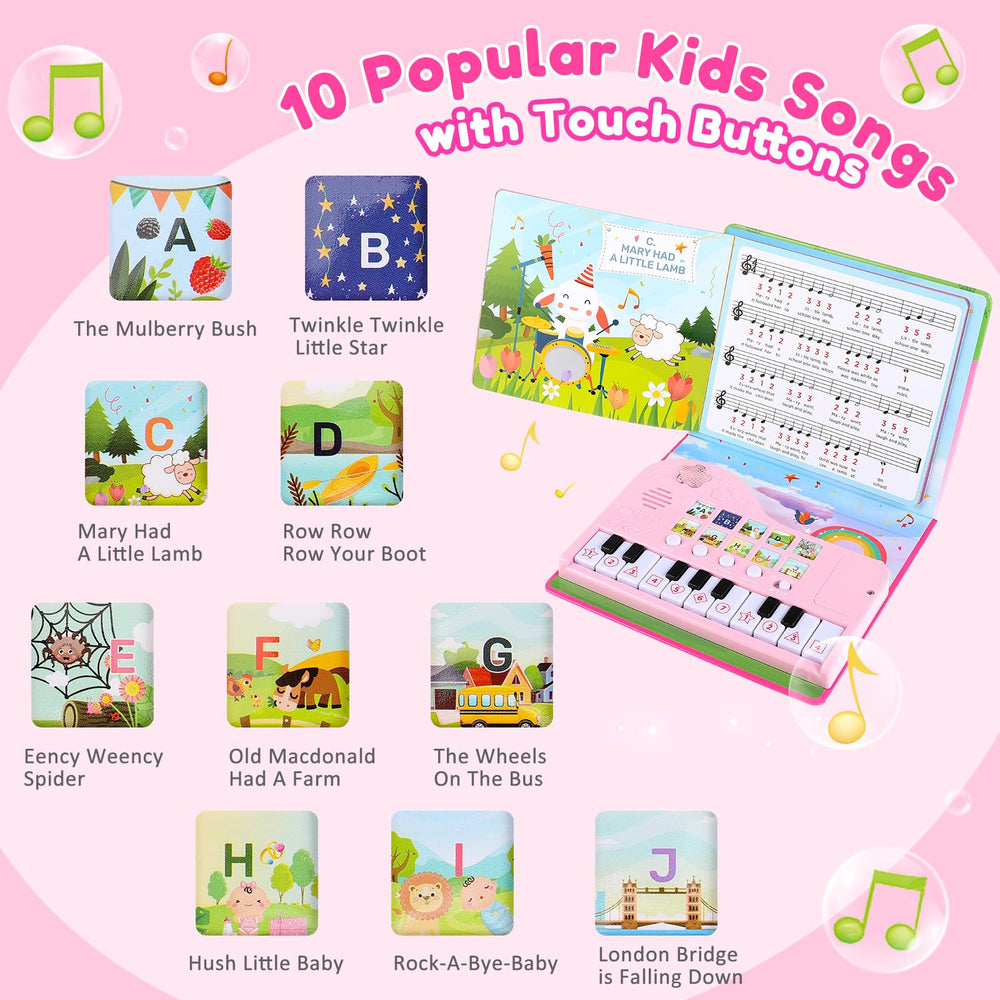Quimsity piano book shows 10 songs to inspire practice and rhythm
