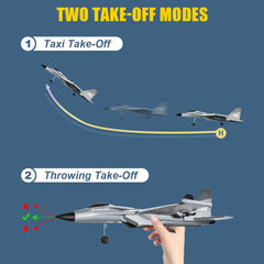 QuirkyGlee F-22 stealth-raptor with gyro assist for beginner-friendly control