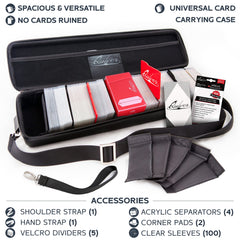 Quiver Time case features mesh pocket for accessories like dice and sleeves