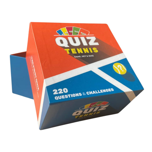 Quiz Tennis 220-card set for fans, ideal for game nights.