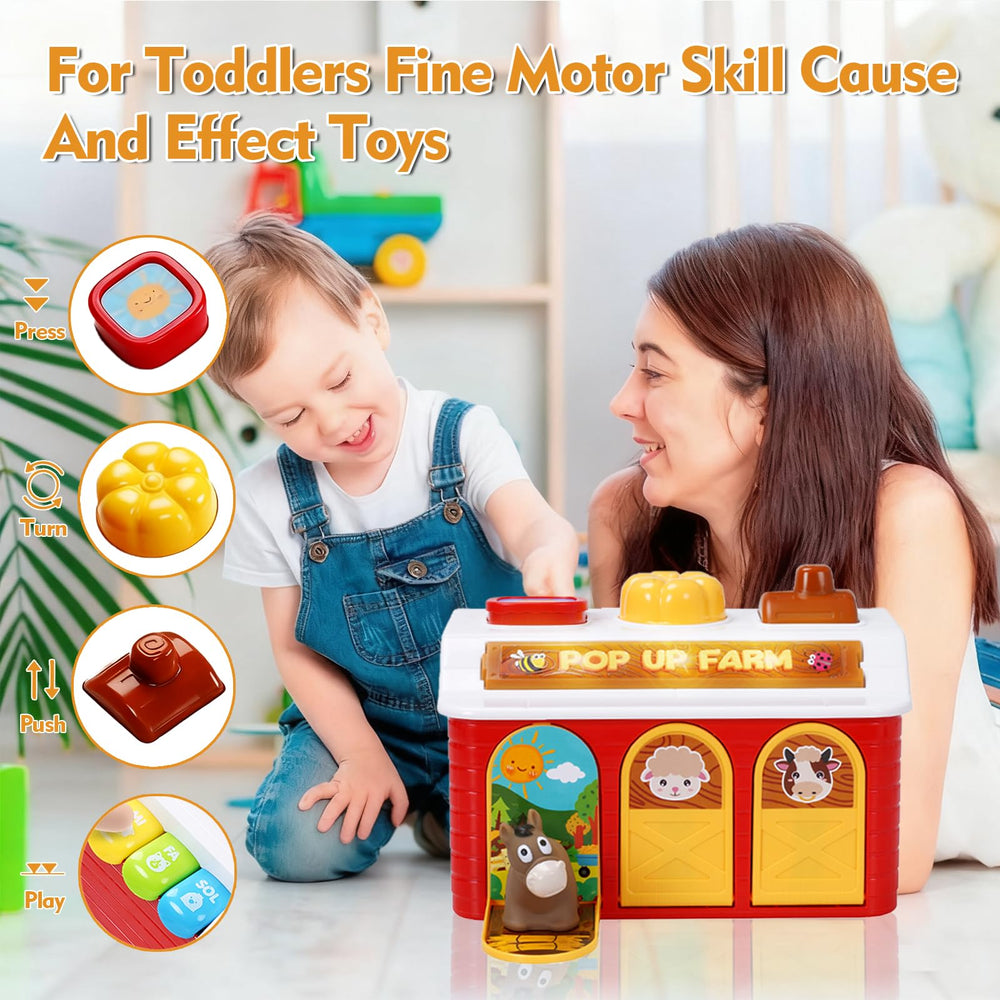 Quliwise farm toy music mode inspires short melodies and musical curiosity for toddlers
