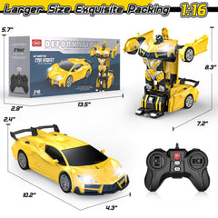 Qumcou Transform RC car 2.4GHz remote demonstrates simple control for kids