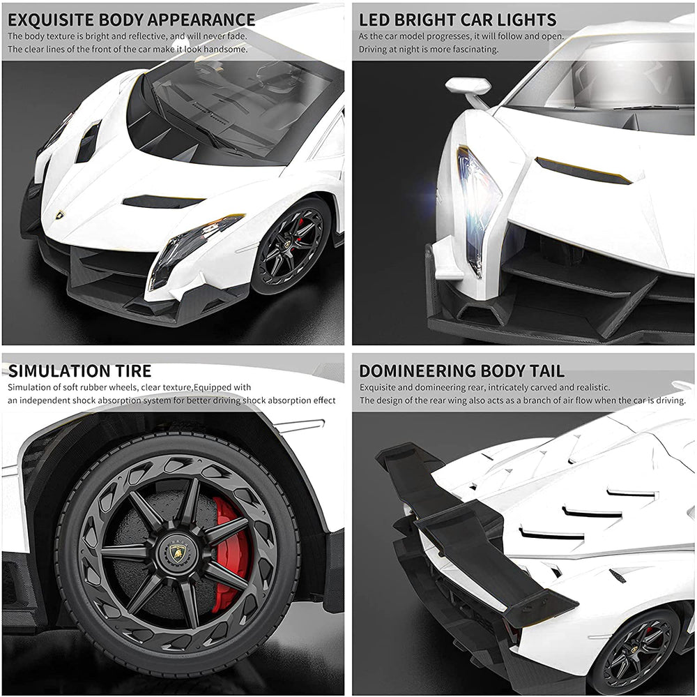 QUN FENG Veneno RC car rear lights activate on reverse for authentic cues