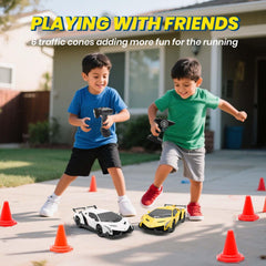 QUN XING Veneno RC cones included for obstacle courses.