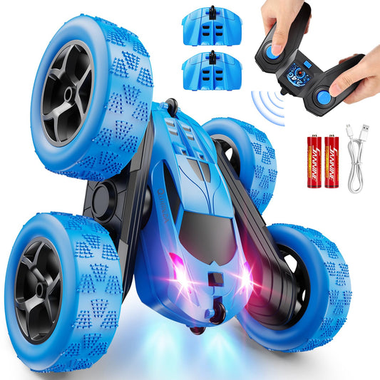 QUNREDA remote control car front view with LED headlights for thrilling day and night use