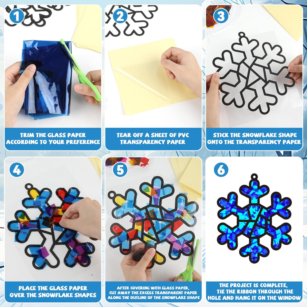 QOUBAI PVC transparent stickers for vibrant stained-glass effects