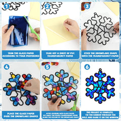 QOUBAI PVC transparent stickers for vibrant stained-glass effects