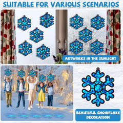 QOUBAI winter window art ideas for classroom and home projects