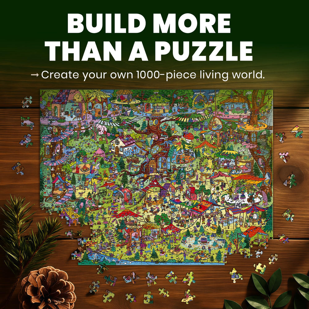 QUOKKA 1000-piece puzzle close-up reveals 223 hidden secrets and details.