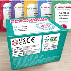 QUOKKA 260 flash cards realistic images boost visual recognition during pretend play.