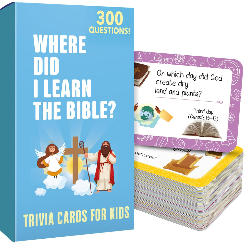 QUOKKA 300 question-side Bible trivia cards spark kid curiosity during study.