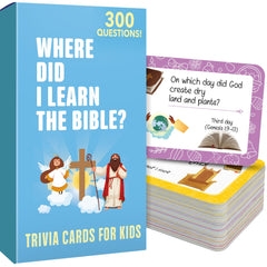 QUOKKA 300 question-side Bible trivia cards spark kid curiosity during study.