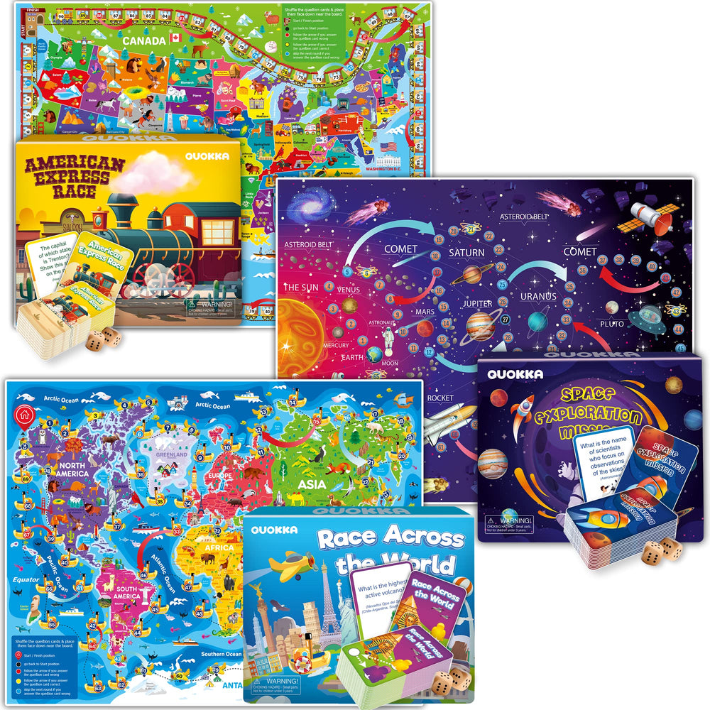 QUOKKA 3X Set floor puzzle layout supports versatile play on floor or table.
