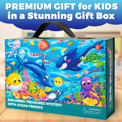 QUOKKA 48-piece ocean puzzle pieces encourage exploration and problem solving.