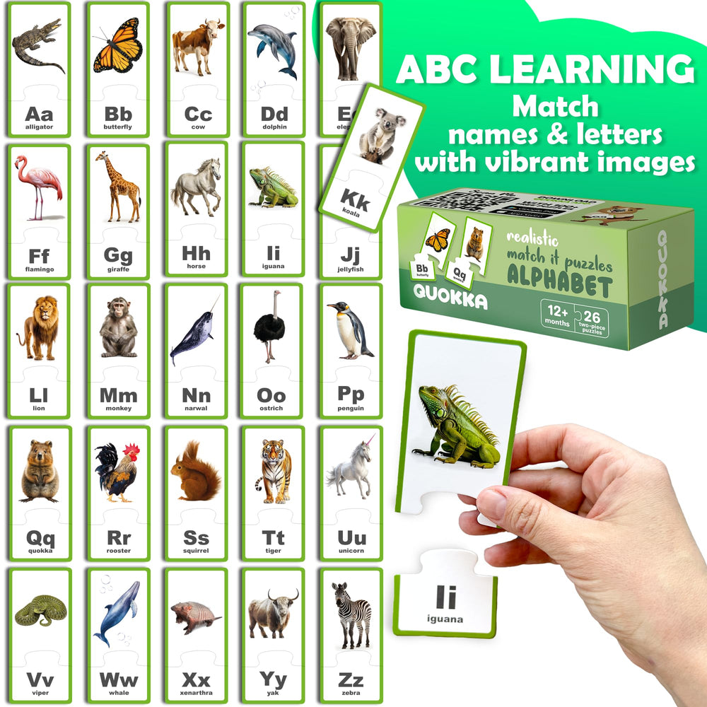 QUOKKA 5X Megaset ABC learning puzzles promote letter awareness and early literacy