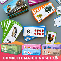 QUOKKA 5X Megaset durable cardboard puzzles withstand years of toddler play