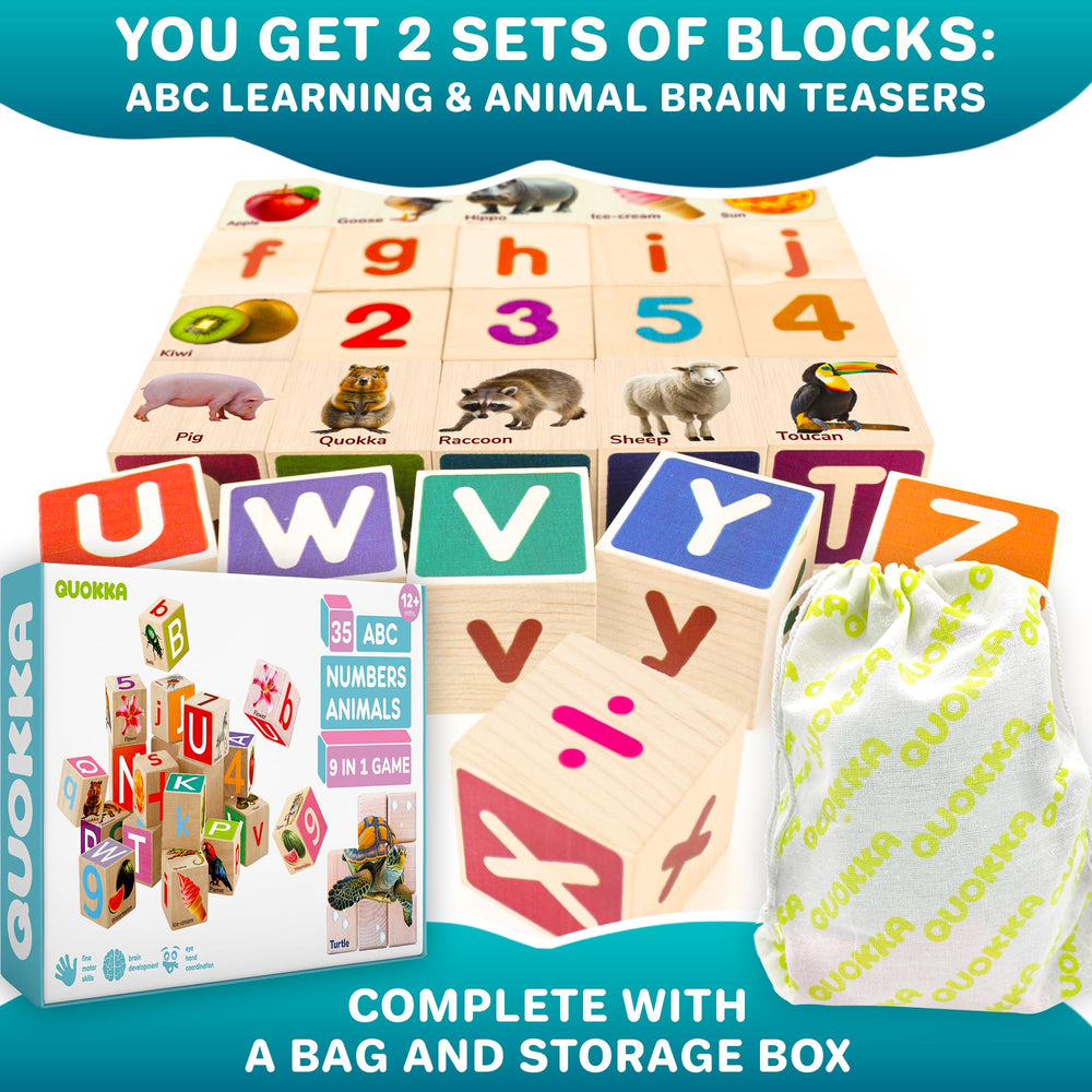 QUOKKA blocks highlight vowels and consonants for early literacy