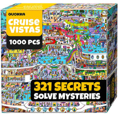 QUOKKA cruise vistas box front, premium packaging ideal for gifting puzzle lovers.