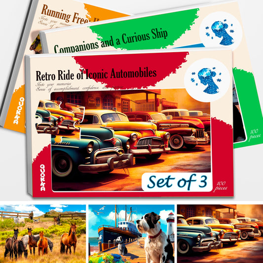 QUOKKA dementia puzzles with horses and dogs for calm, engaging activity for seniors.