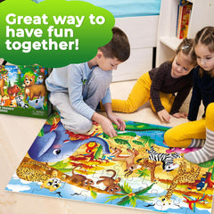 Puzzle with unique shapes helps quick fit and confident placement for kids