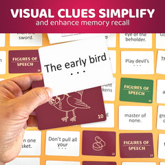 QUOKKA Elderly Memory Games green deck supports short phrases for approachable challenges.