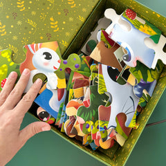 Family-friendly puzzle designed for ages 3-6 encouraging shared play