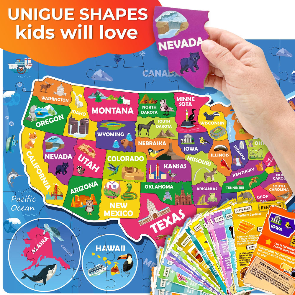 QUOKKA USA flashcards with 400+ facts for curious minds