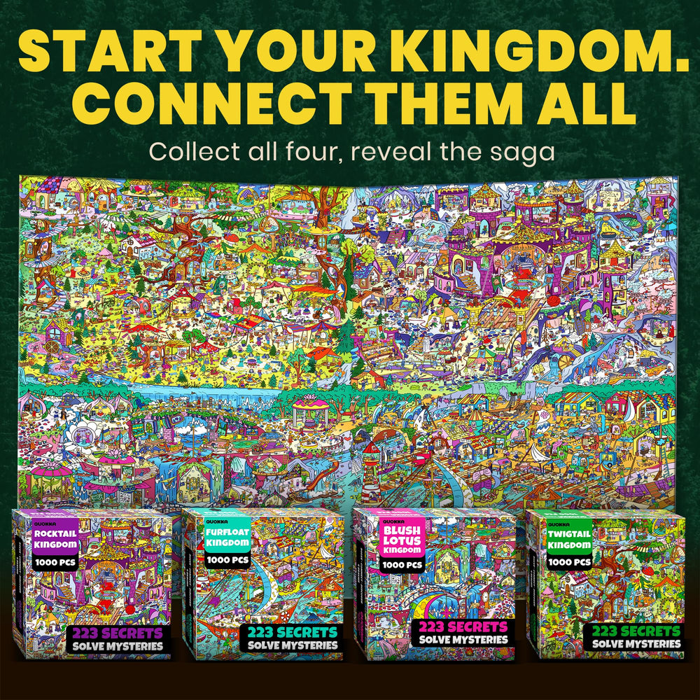 QUOKKA four kingdoms saga connects puzzles into a single epic realm.