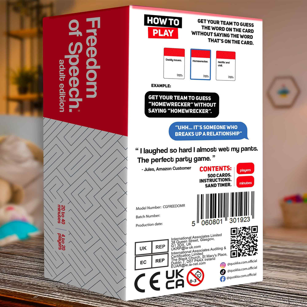 Compact box for easy travel and game nights.