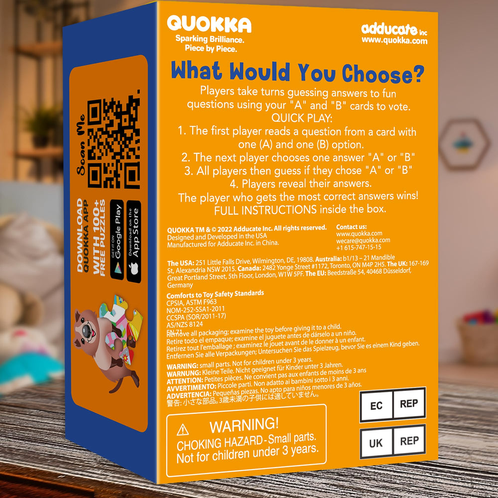 QUOKKA gift-ready family card game ideal for holidays.