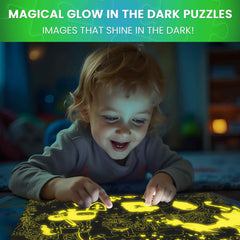 QUOKKA glow dinosaurs 100-piece puzzle sparks imagination with an age-appropriate challenge.